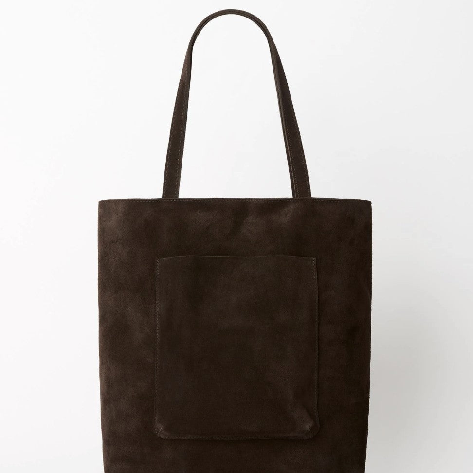 Juju Suede Tote - Chocolate