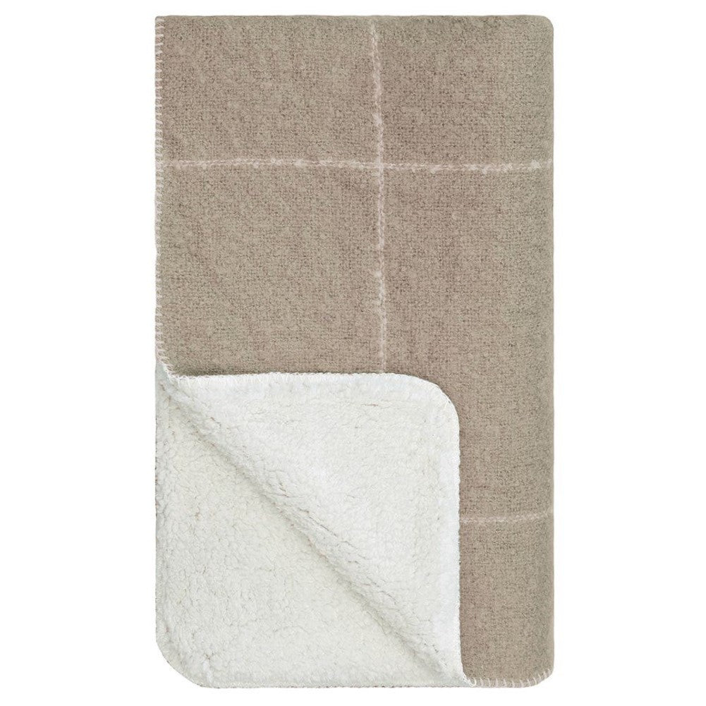 Sherpa Throw Taupe/Cream 130x170cm