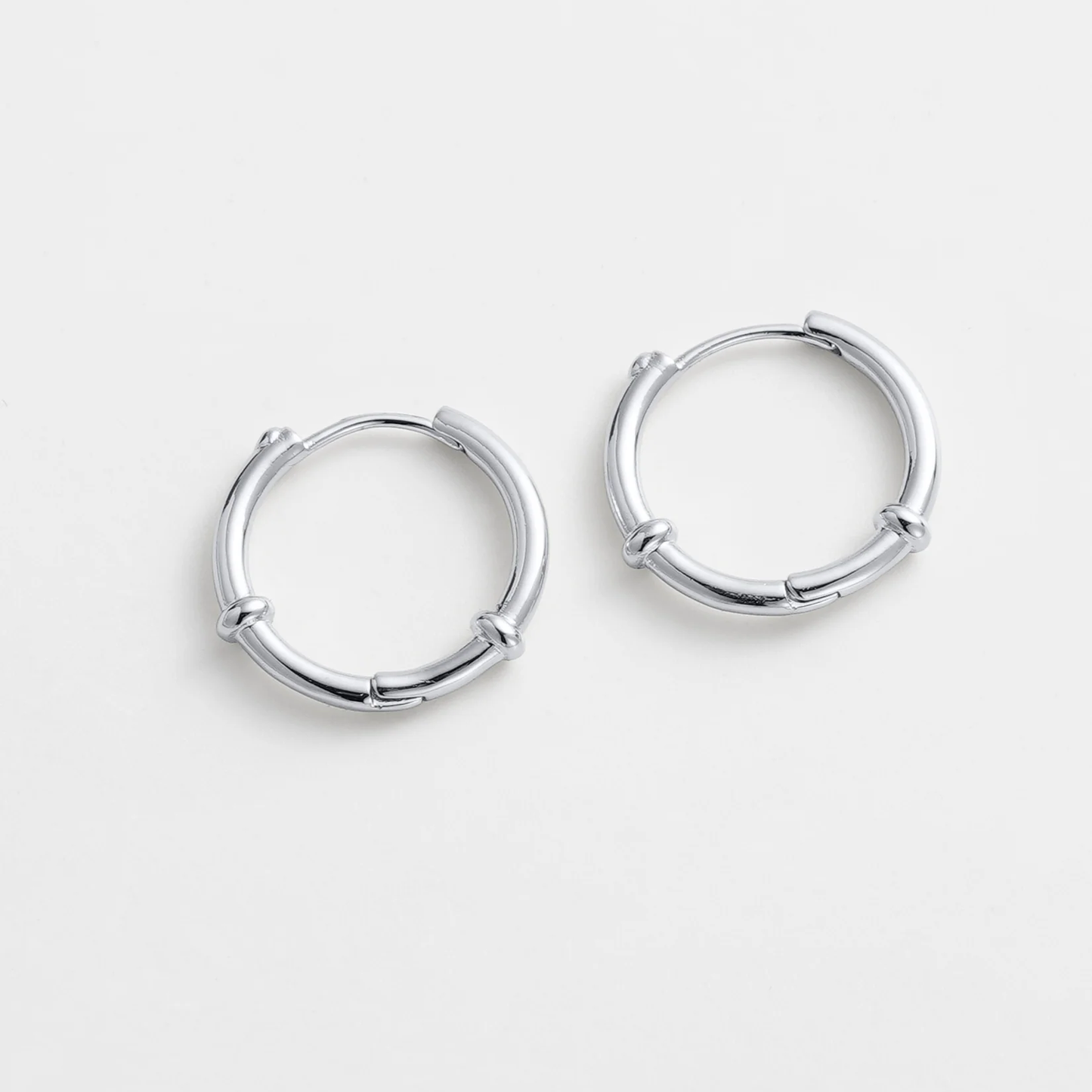 Zafino Tessa Hoop Earrings Silver