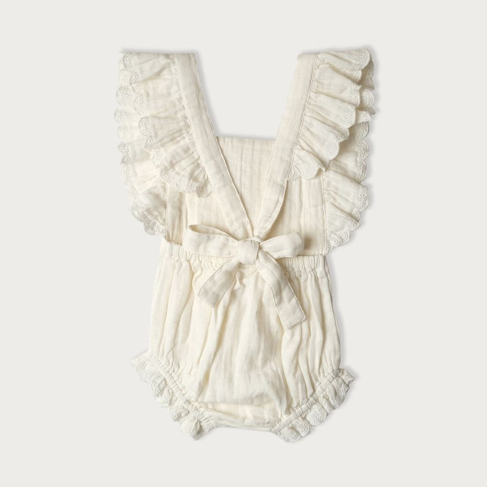 Babu Evelyn Muslin Bodysuit Vanilla