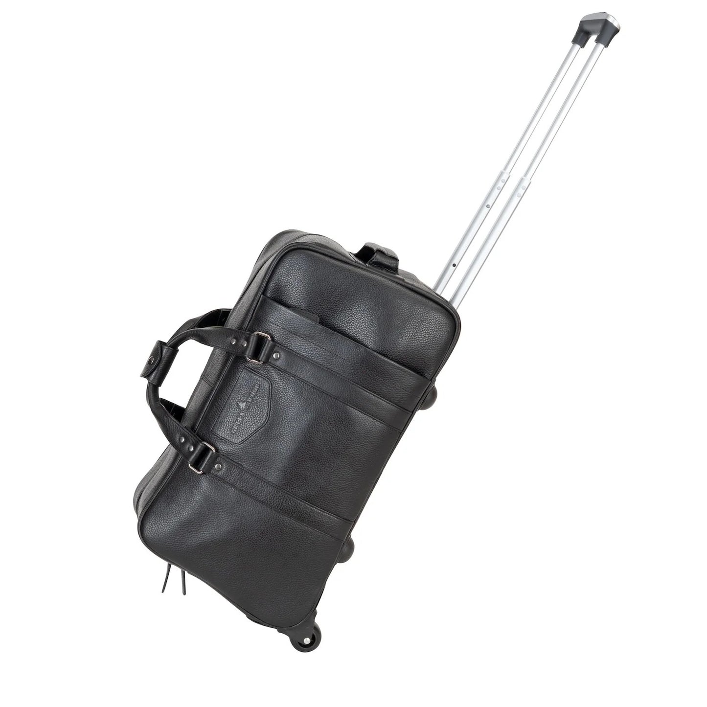 Leather Trolly Bag Voyager Black