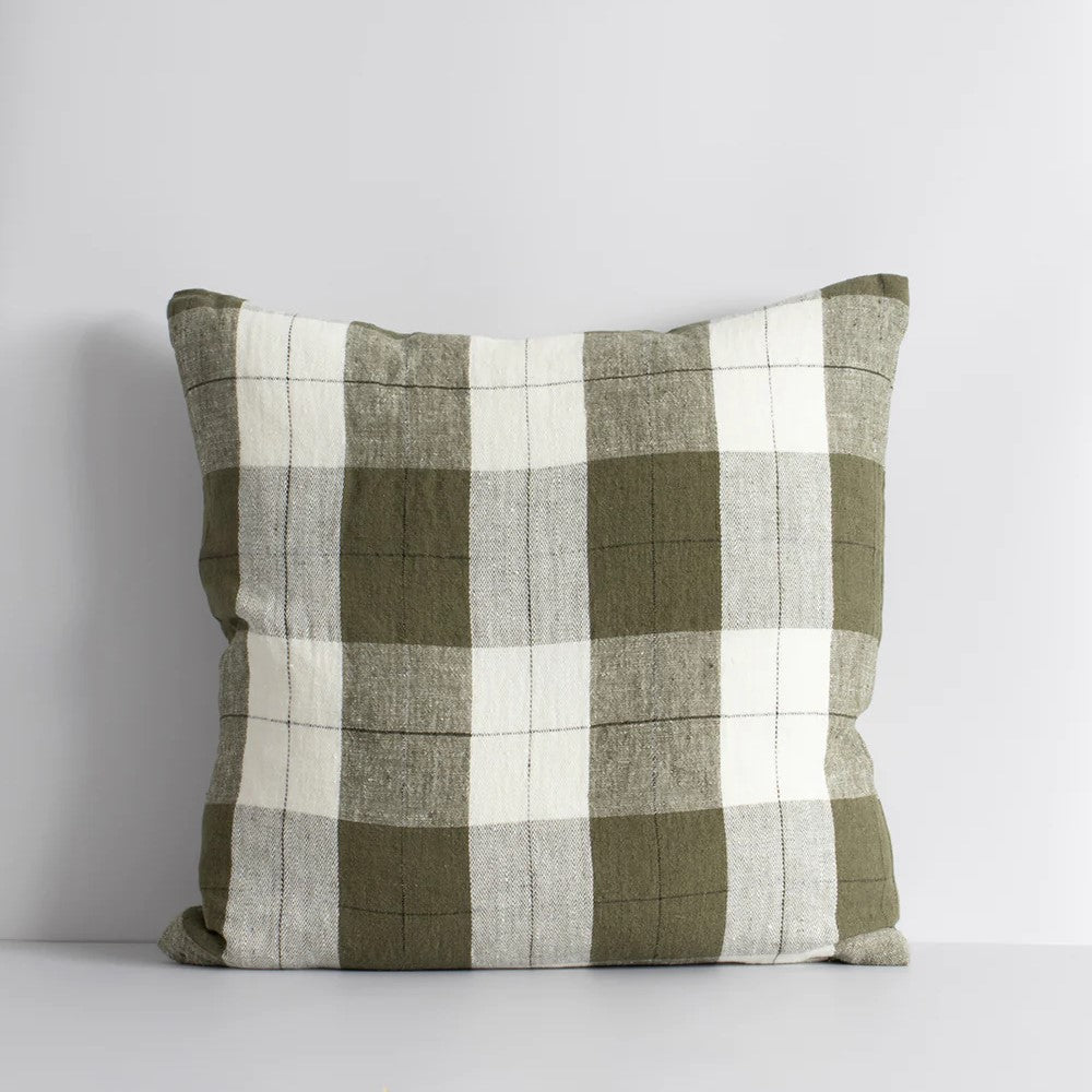 Baya Willis cushion - Olive/Ivory