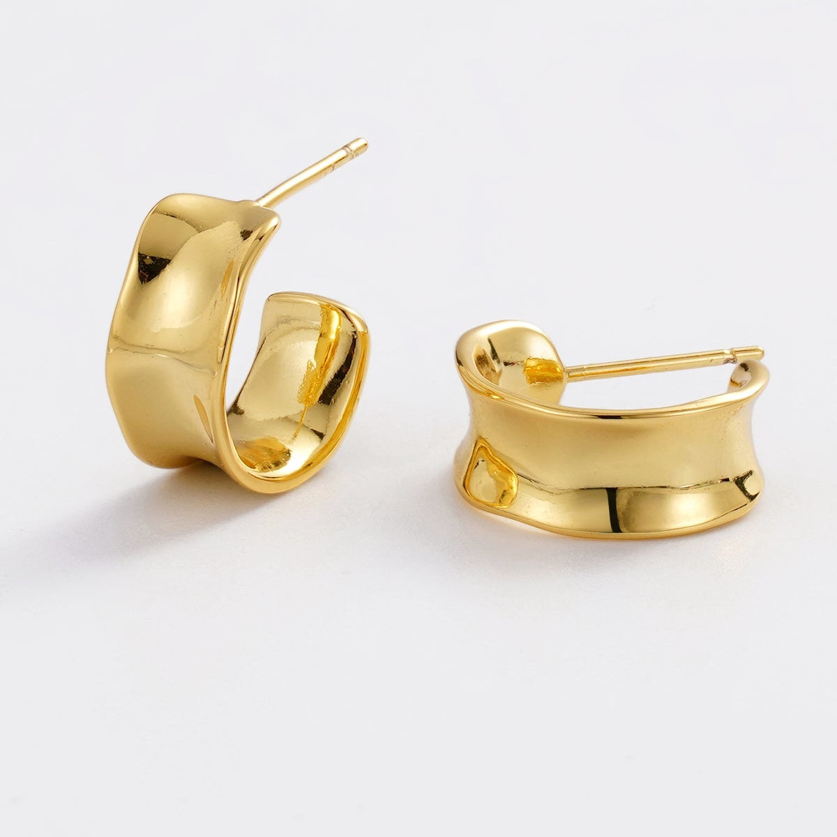 Thick old banding earrings