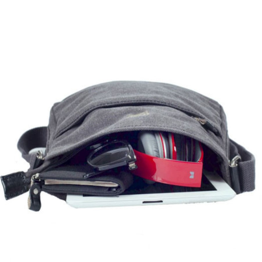 Troop Zip Top Shoulder Bag Black Classic