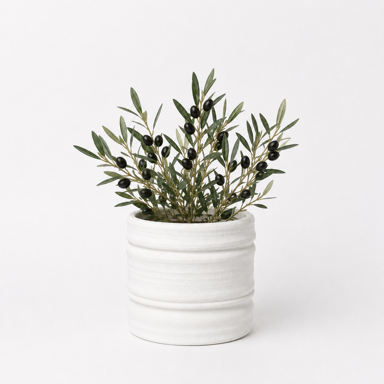 Bharat Cover Pot White Medium