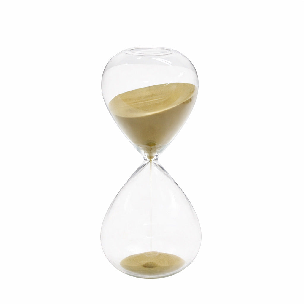 Hourglass with sand running through