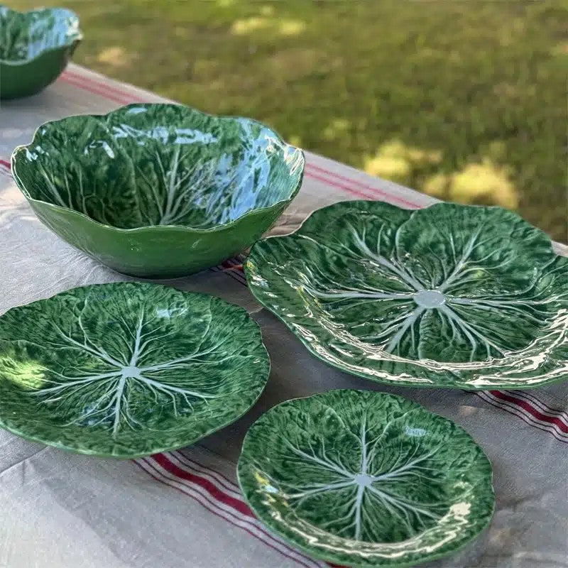 Melamine Cabbage Round Platter 40cm Green