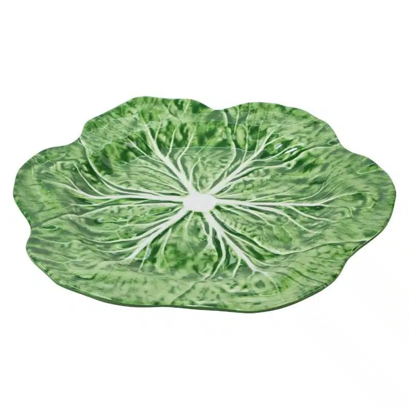 Melamine Cabbage Round Platter 40cm Green