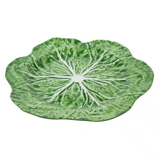 Melamine Cabbage Round Platter 40cm Green
