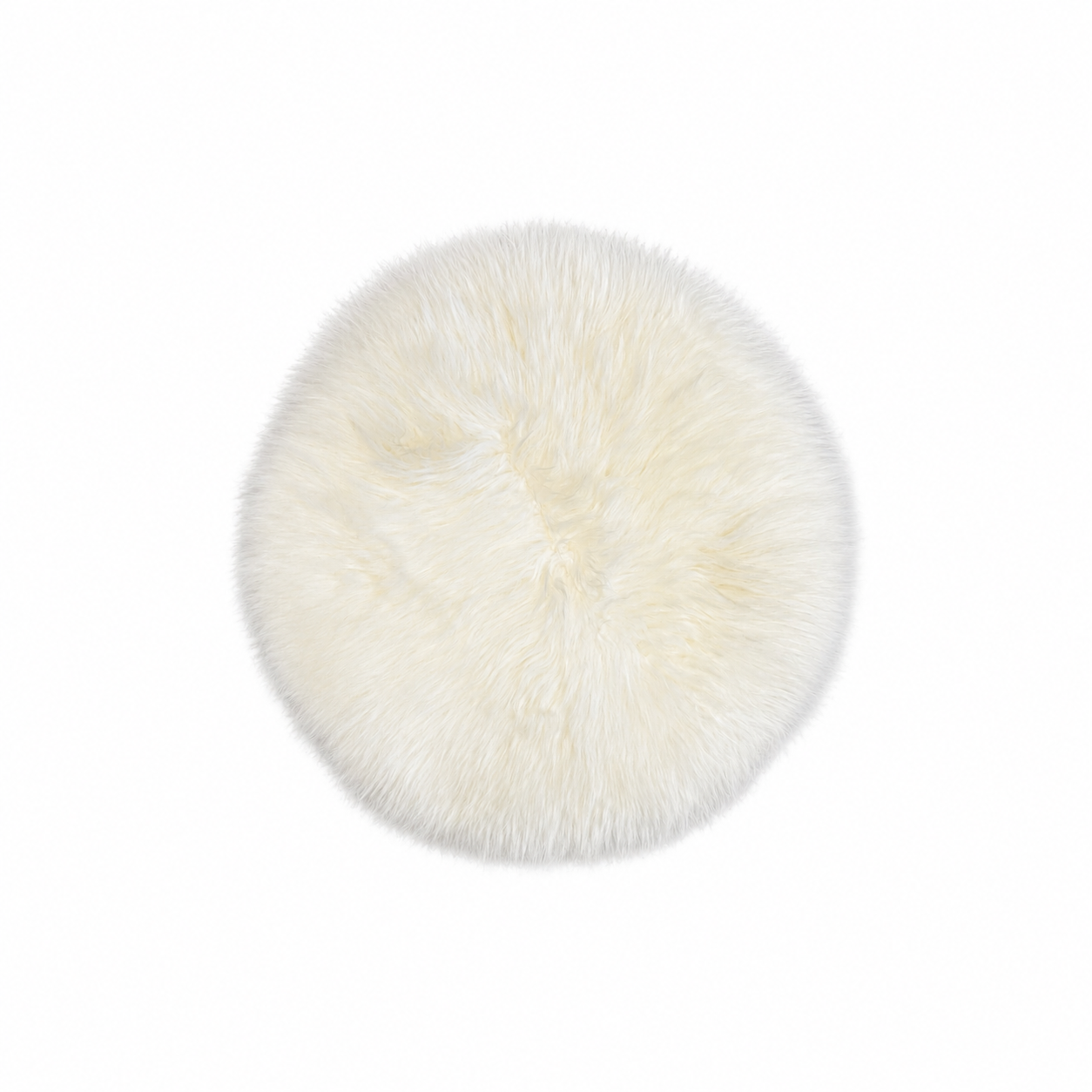 Sheepskin Seat Plate Circle Ivory