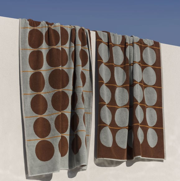 Abacus Beach Towel Mist/Paprika by Citta