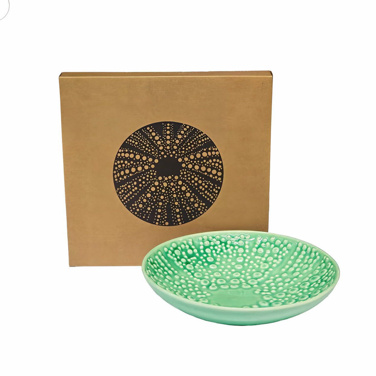 An Aqua ceramic bowl in the formation of a kina