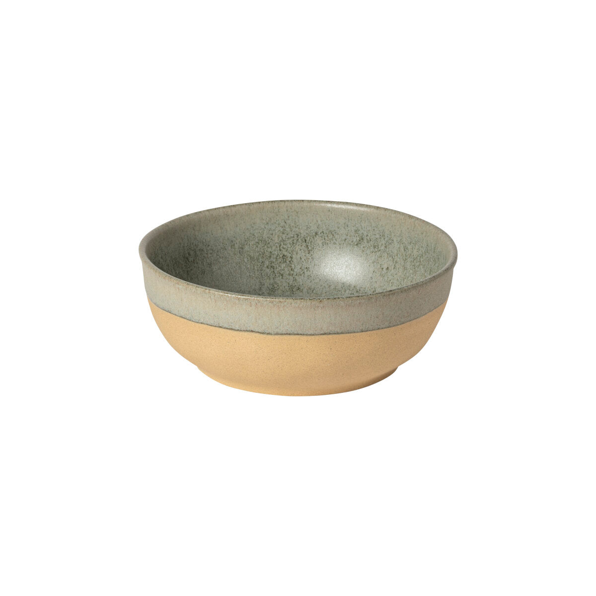 Clay poke bowl with a sage green trim 