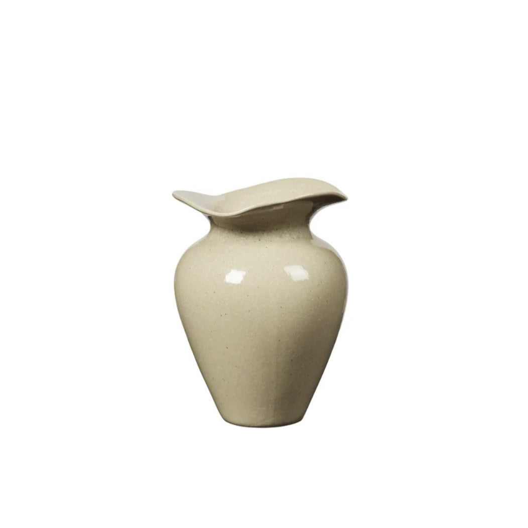 Beige ceramic vase 
