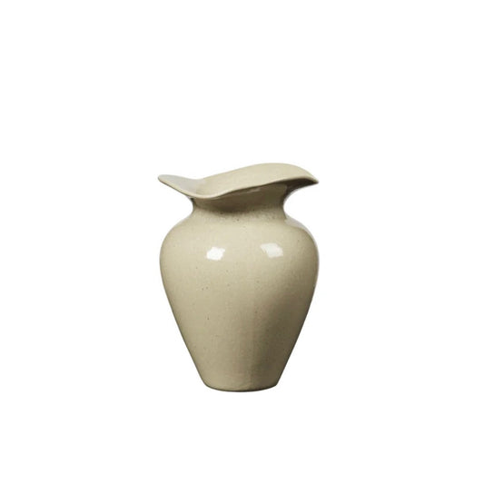 Beige ceramic vase 