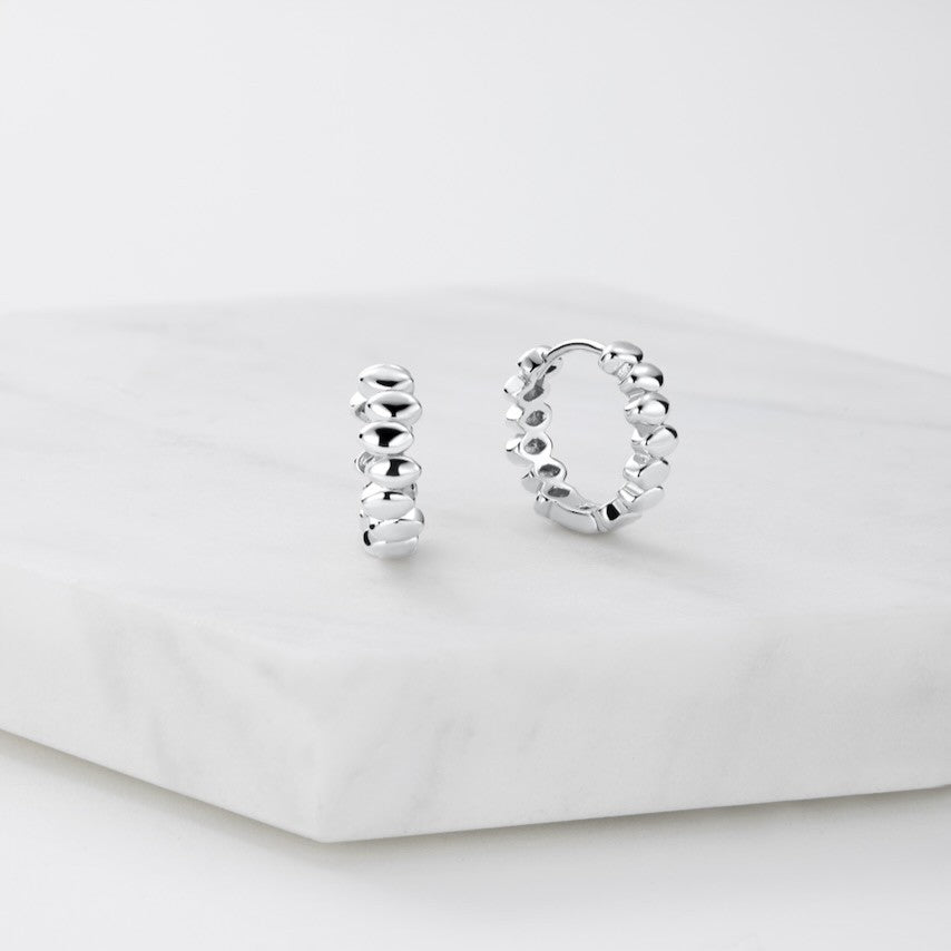 Zafino Bailey Huggie Earrings Silver