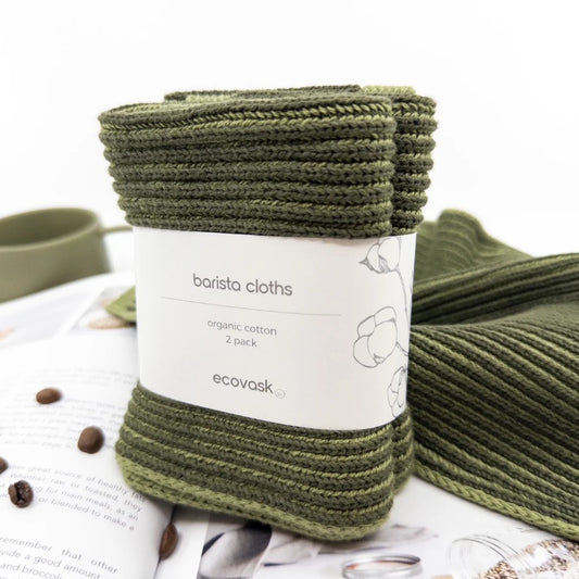 Green barista cloths