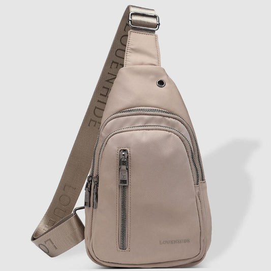 Boyd Nylon Sling Bag Beige by Louenhide