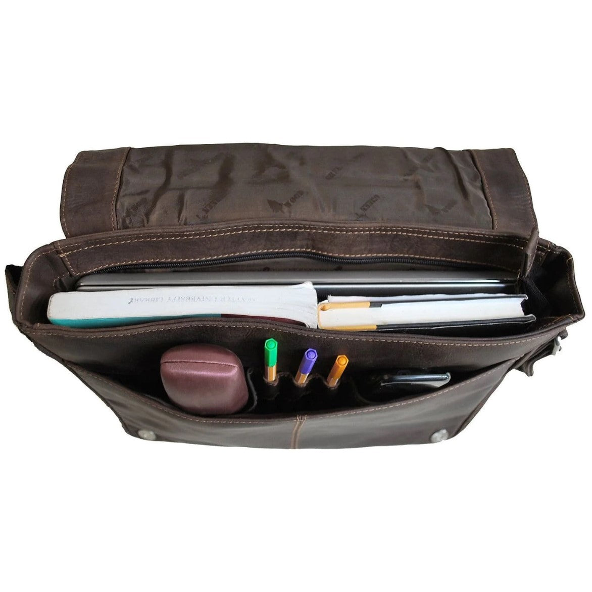 Leather Laptop Bag Berlin - Brown