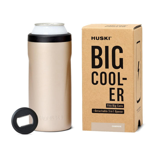 Huski Big Can Cooler in champagne color