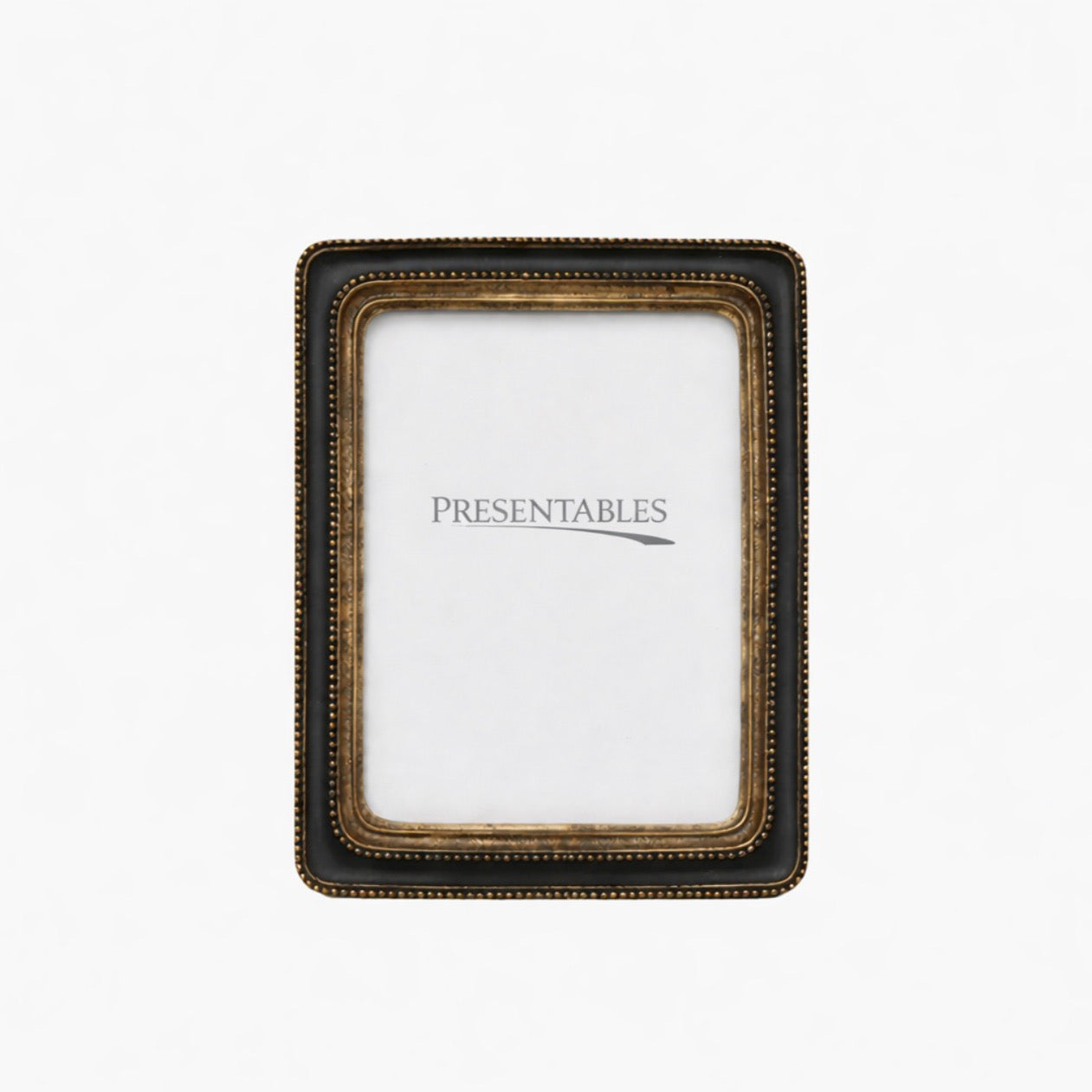 Black beaded vintage photo frame 