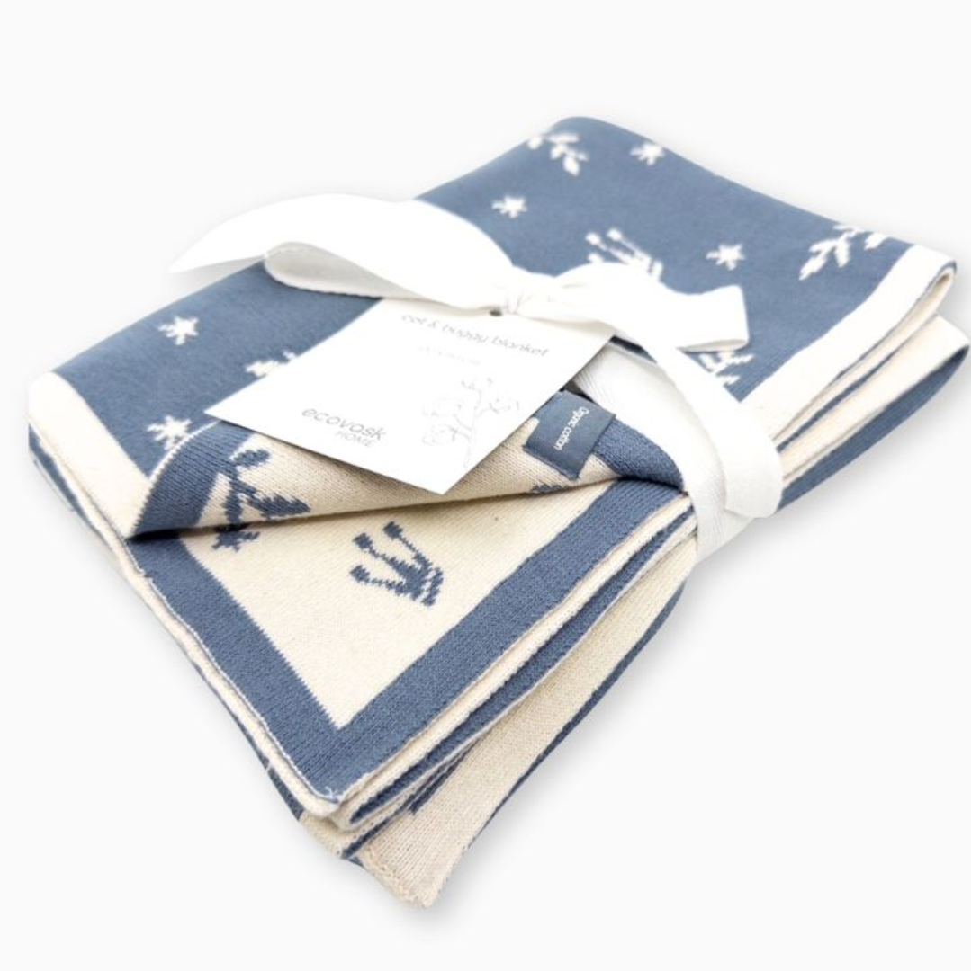 Ecovask Cot/Buggy Blanket Wedgewood