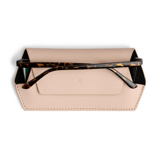 Fox & Leo Leather Glasses Case Blush