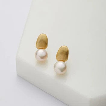 Zafino Brielle Earrings Brushed Gold