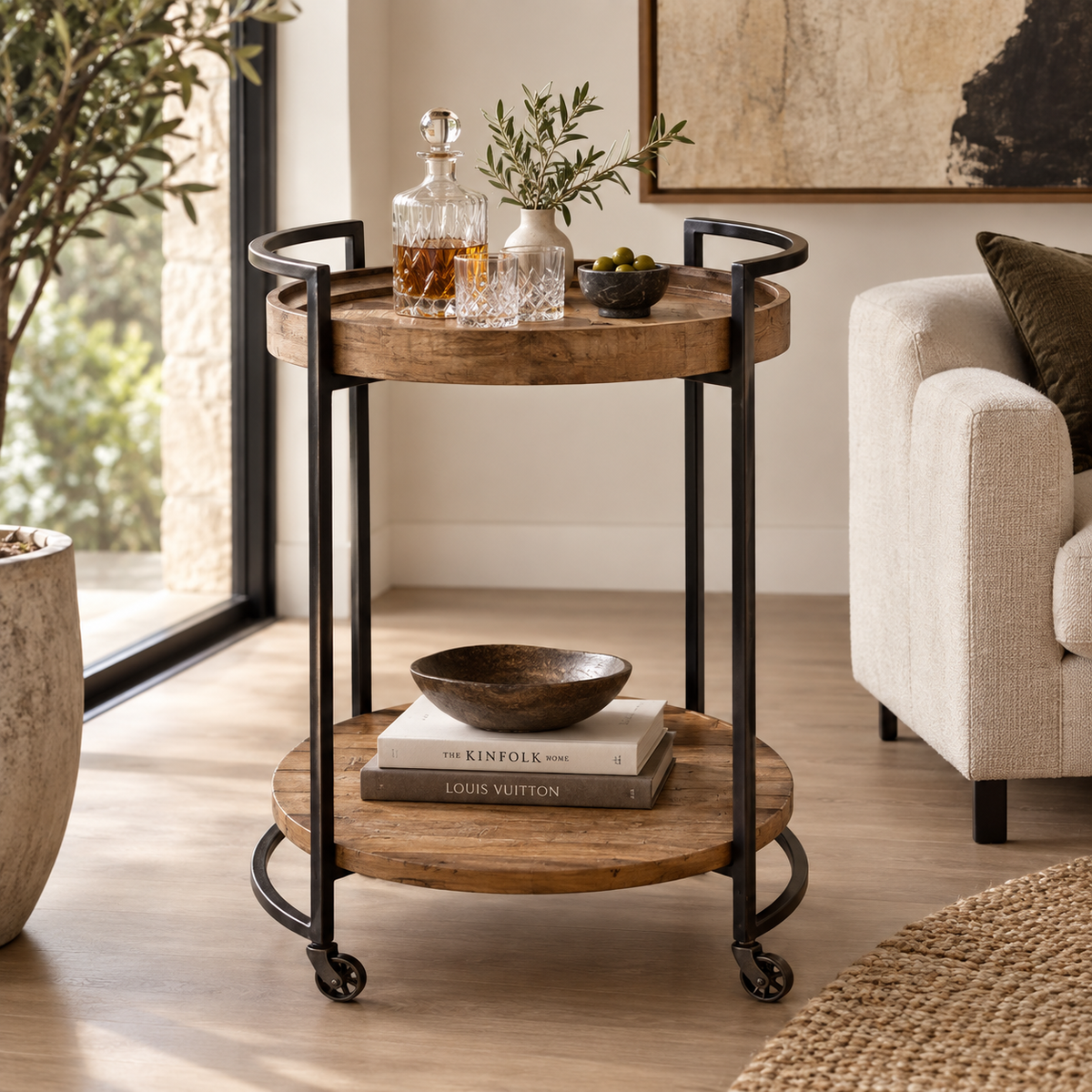 Drinks or cocktail trolley 