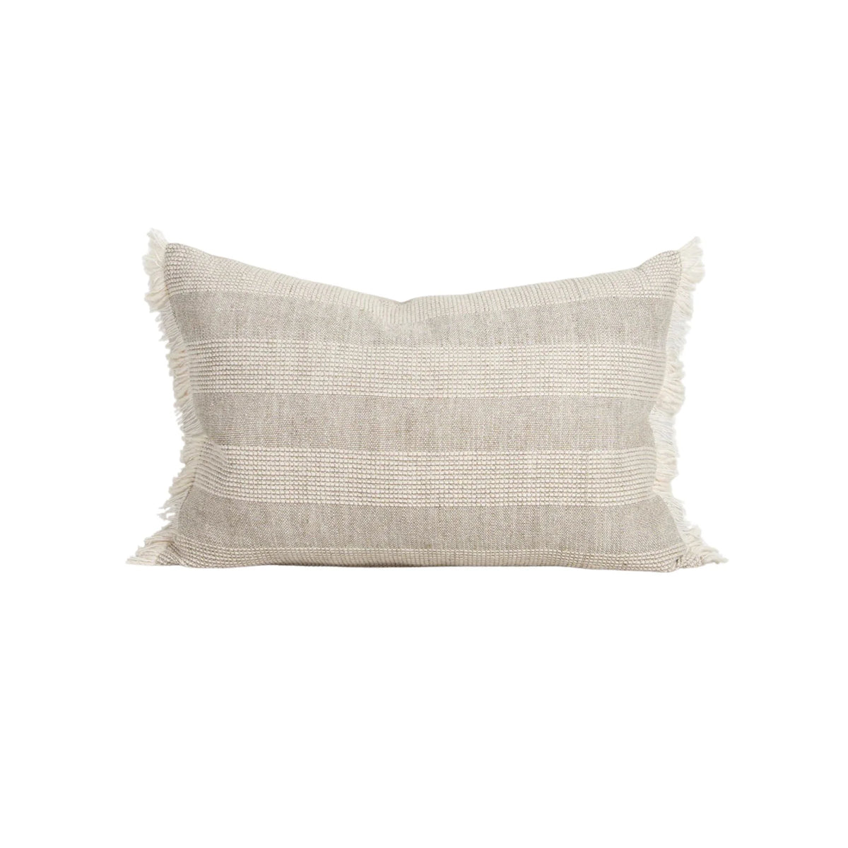Feather inner natural colour way long cushion 