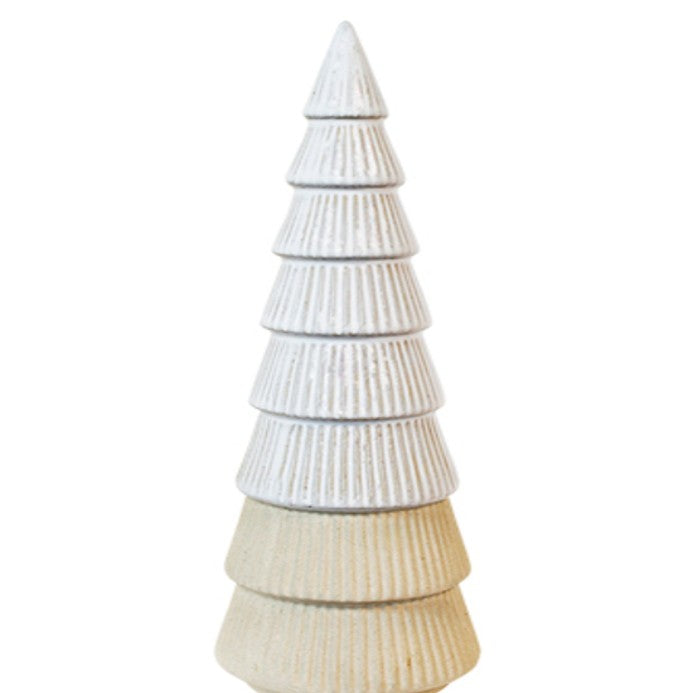 Ceramic Tree Grey/White Large