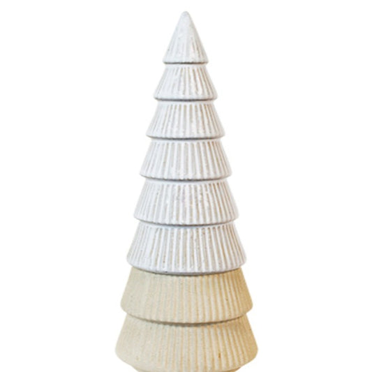 Ceramic Tree Grey/White Large