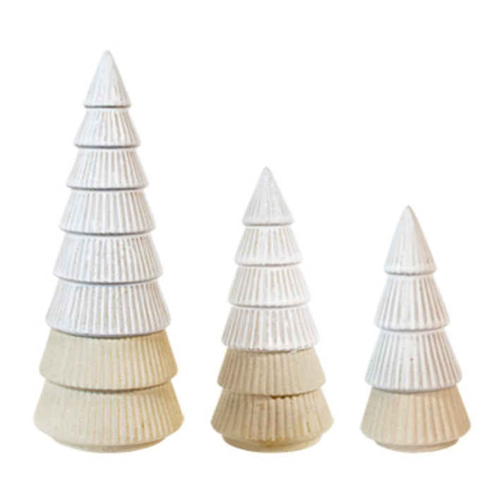 Ceramic Tree Grey/White Small