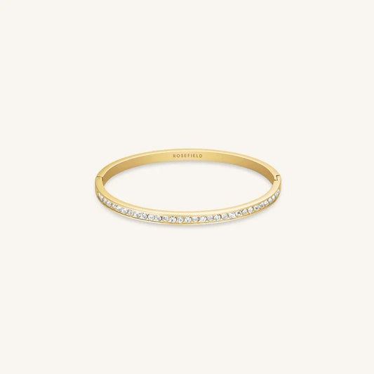 Rosefield Channel Set Crystal Bangle Gold