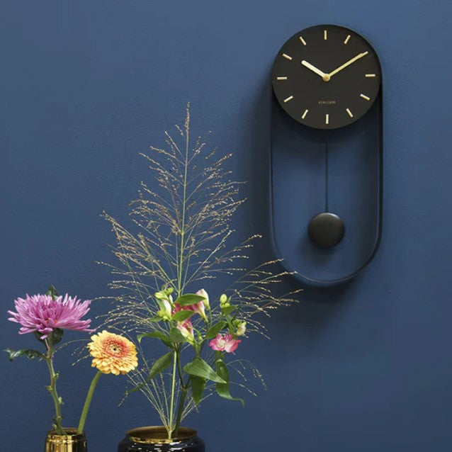 Karlsson Charm Pendulum Clock Black