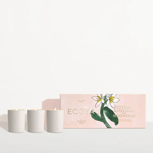 Ecoya Mother's Day Mini Candle Trio Citrus Blossom & Magnolia