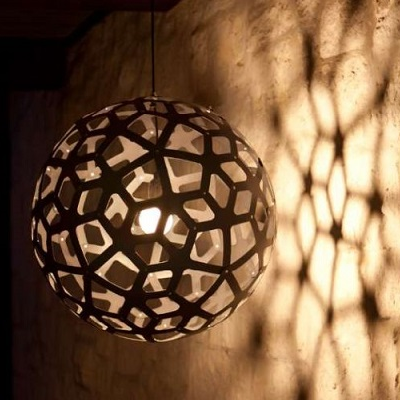 Coral 400 Black 1 Side Lamp David Trubridge