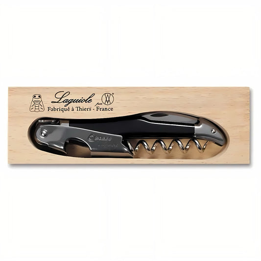Corkscrew in a wooden box with Laguiole 