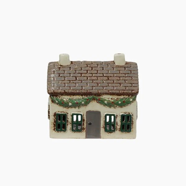 Christmas Tea Light Cottage with Swag