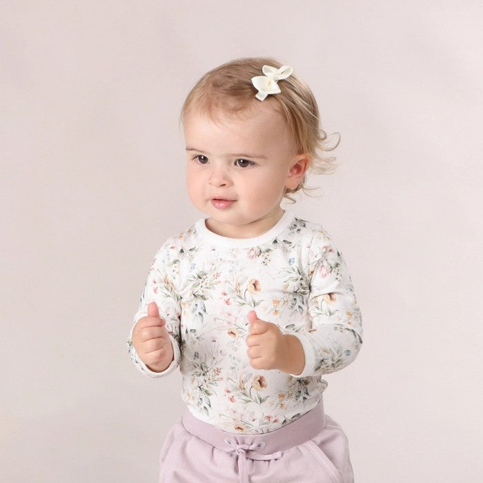 Little Bee Cotton Bodysuit Floral