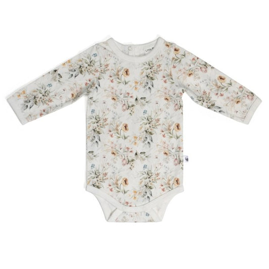 Little Bee Cotton Bodysuit Floral