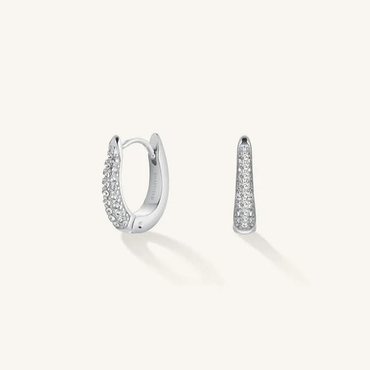 Rosefield Crystal Huggies Silver