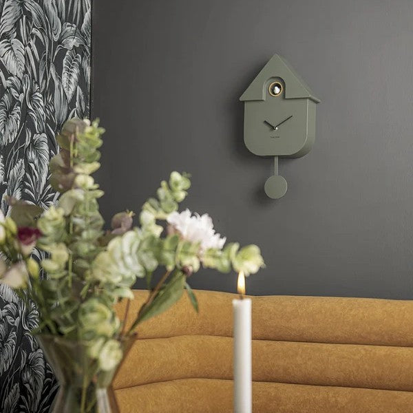 Karlsson Modern Cuckoo Clock Jungle Green