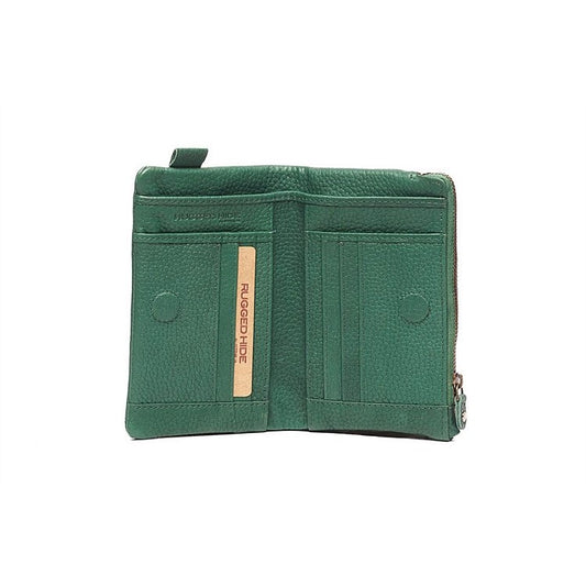 Rugged Hide Di Leather Wallet Pine Green