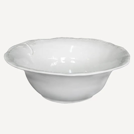 White dragonfly stone salad bowl 