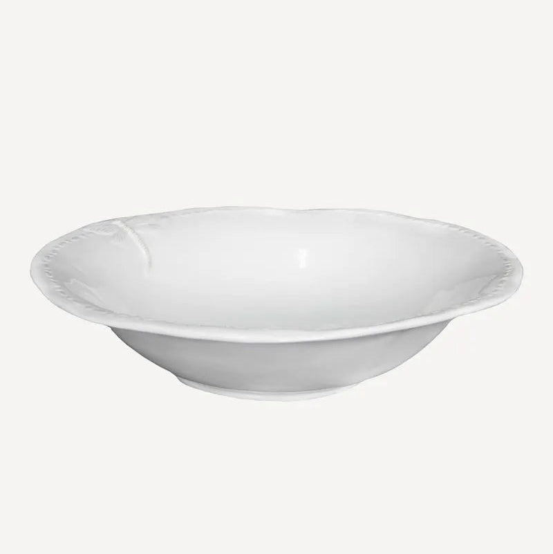 Smaller white stoneware with glaze finish dragonfly bowl 