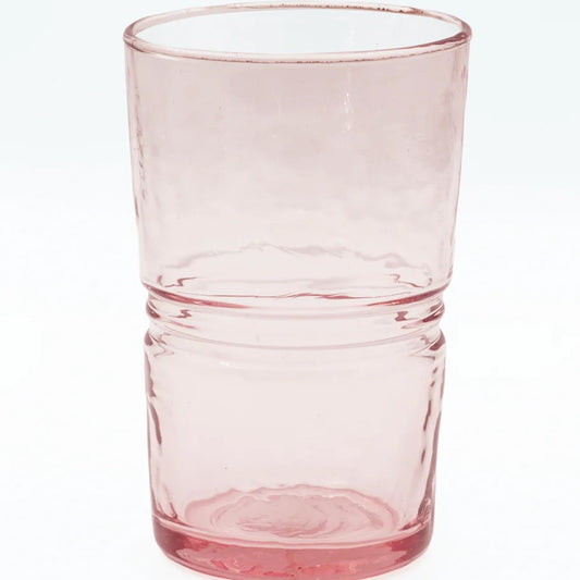 Set of 4 blush pink drinking glasses 
