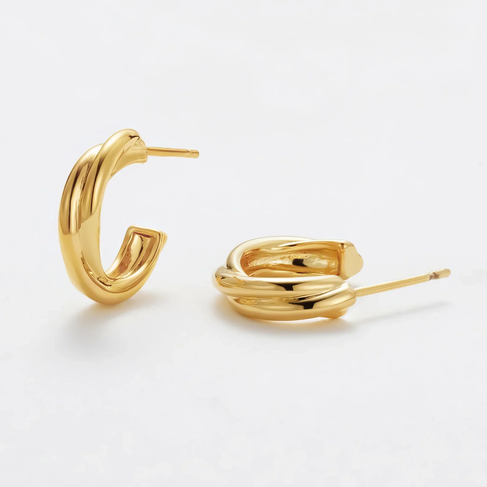 Gold hoop earrings 