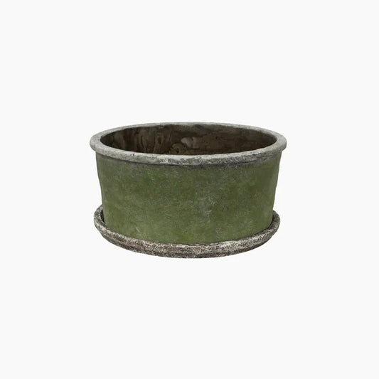 Evergreen Wide Plant Pot & Saucer Large