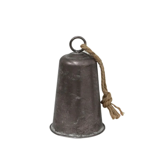 Metal bell with a rope